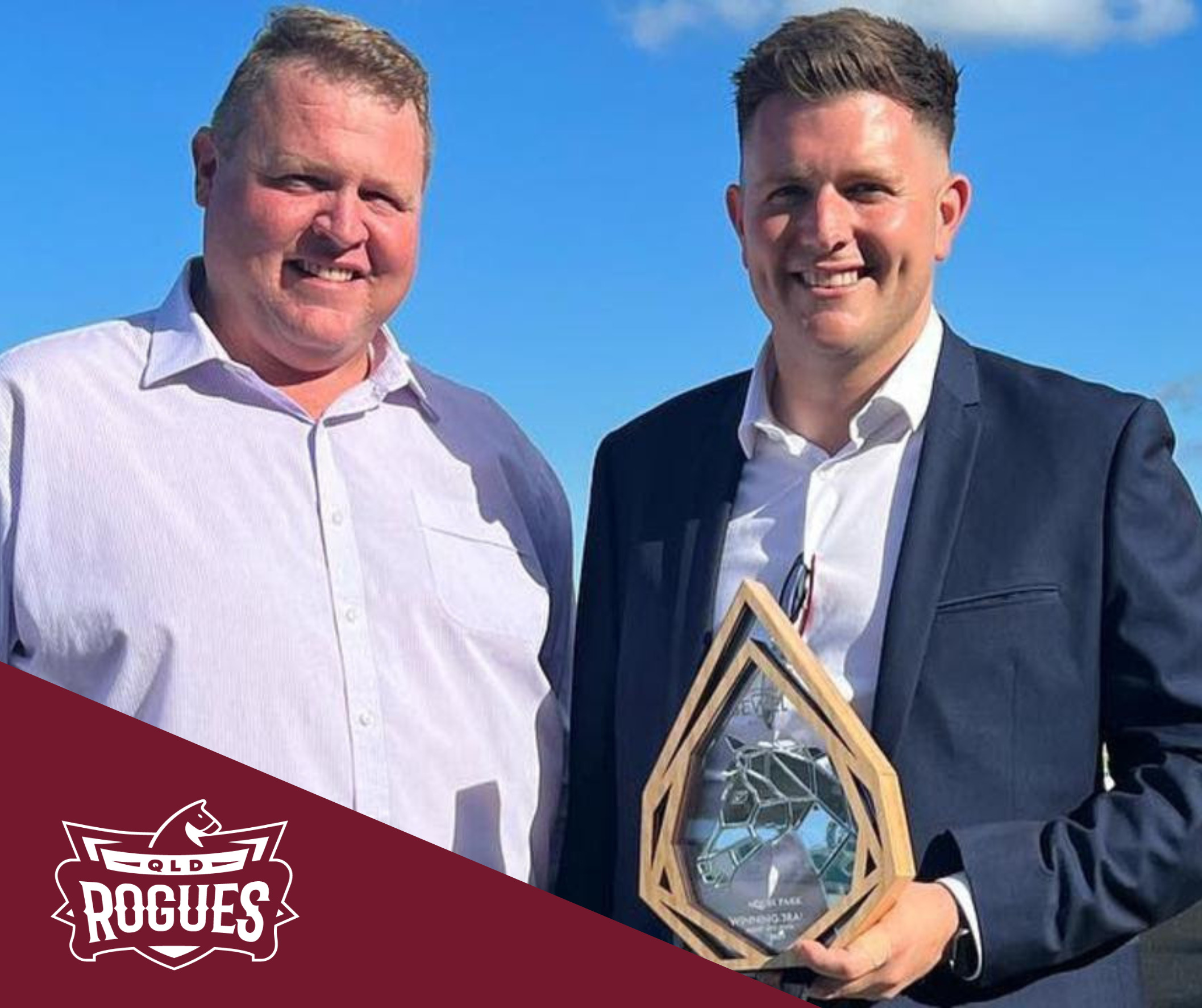 Steve O'Dea & Matt Hoysted Steve O'Dea & Matt Hoysted racehorse trainers with the QLD Rogues