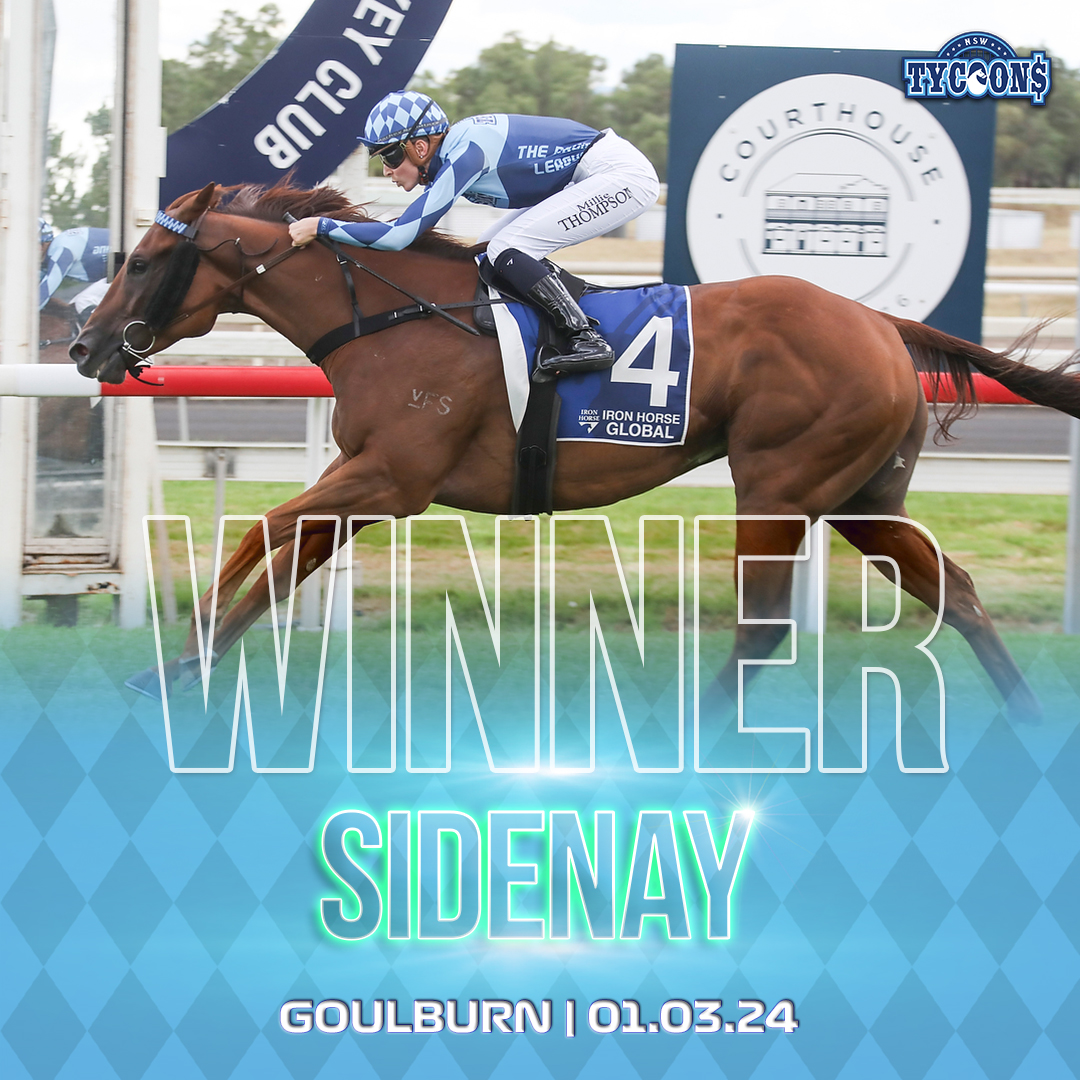 Sidenay wins at Goulburn for the NSW Tycoons watch the race replay here