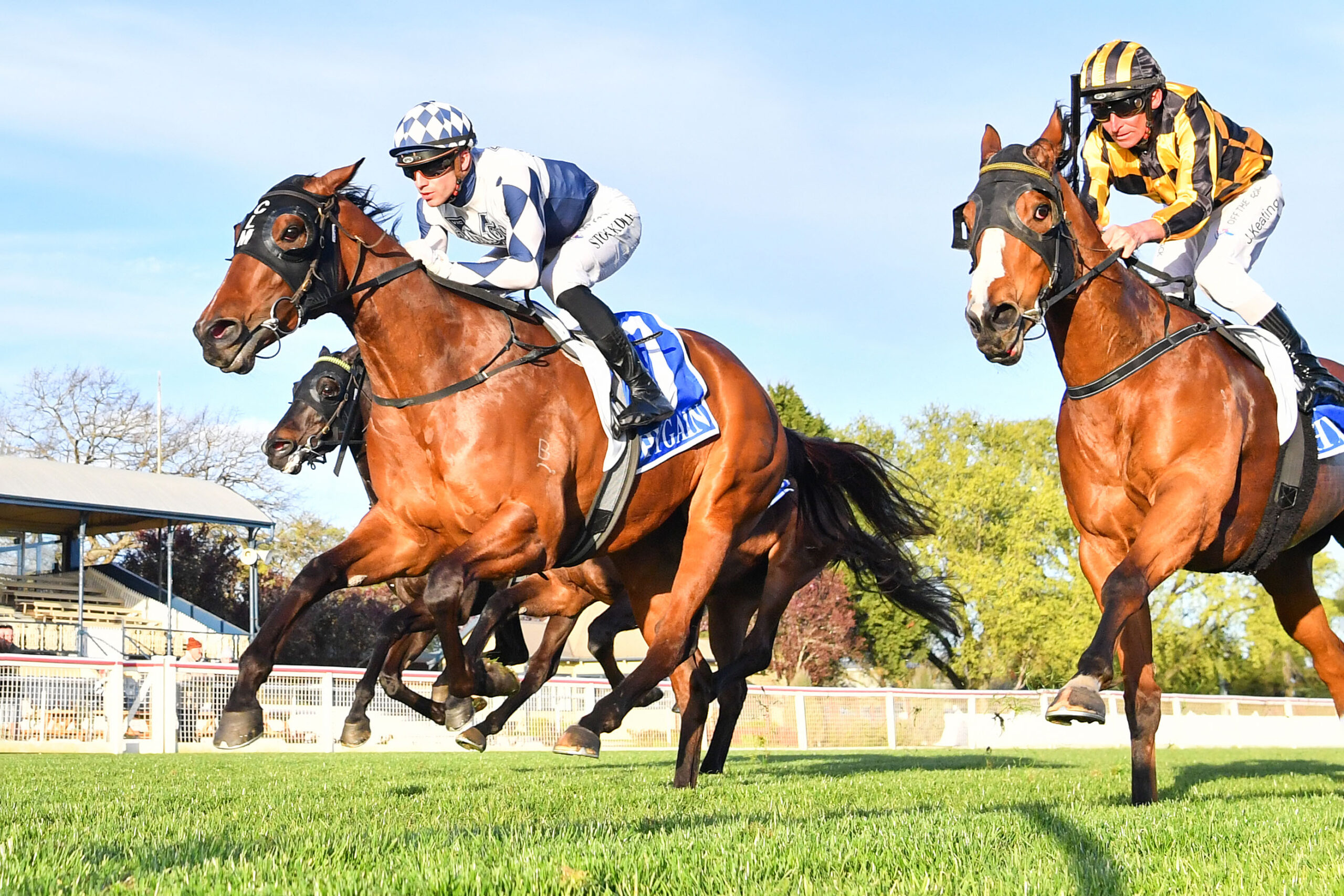 Cool Jakey trainer Joe Pride, Brave Pride, Jockey Adam Hyeronimus and TK